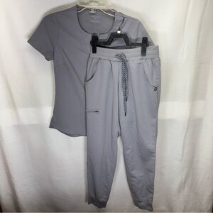 Jaanuu Women's Track Jogger Set in Light Gray